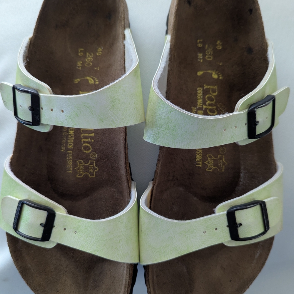 Papillio Sandals with Green and White Straps